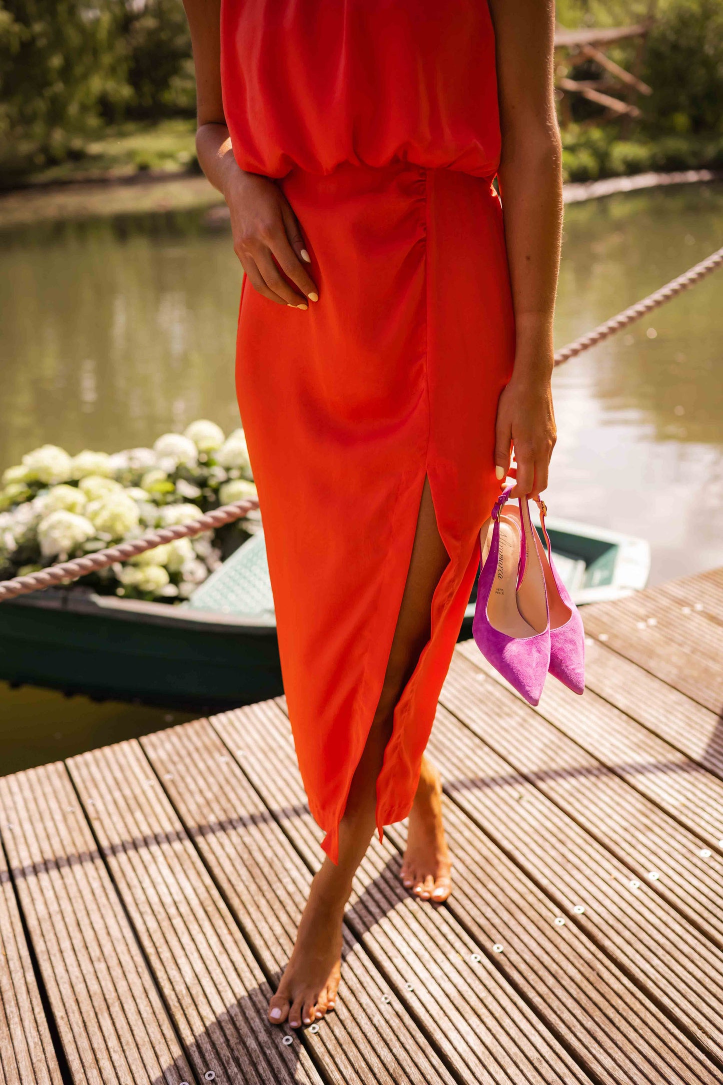 Alicia - Midi Jurk met split