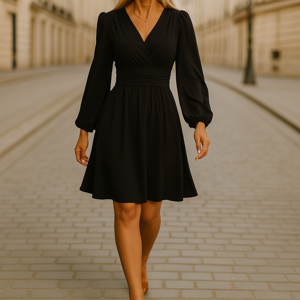 Elegante Korte Jurk met Plooien