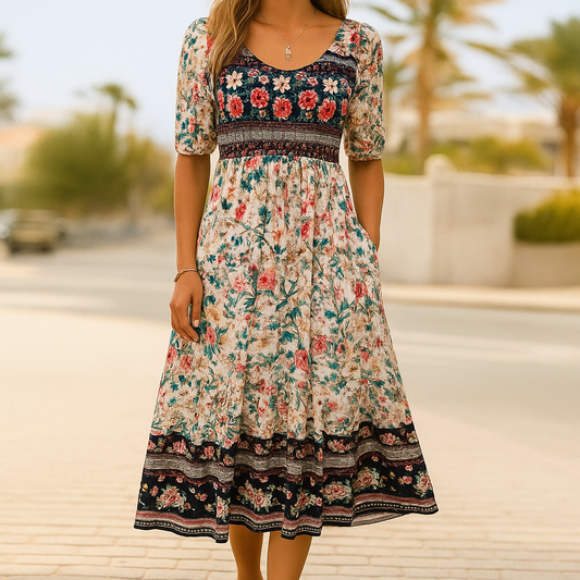 Lange Bohemian Jurk