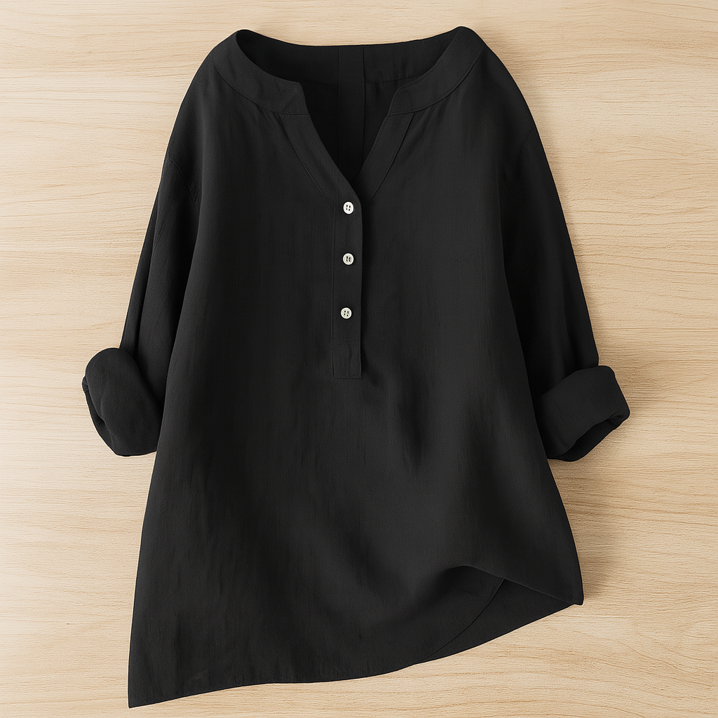 Luchtige Linnen Knoopblouse