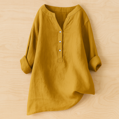 Luchtige Linnen Knoopblouse