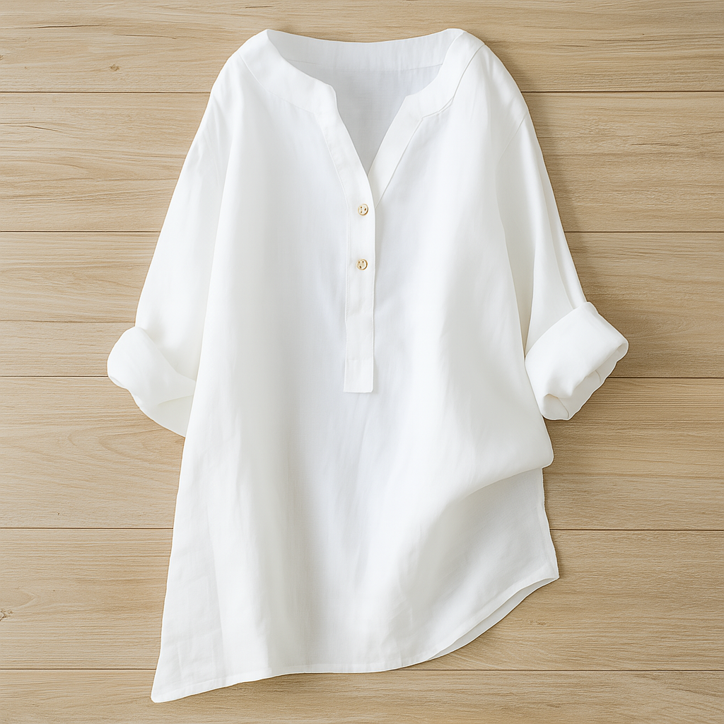 Luchtige Linnen Knoopblouse