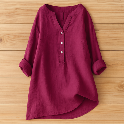 Luchtige Linnen Knoopblouse