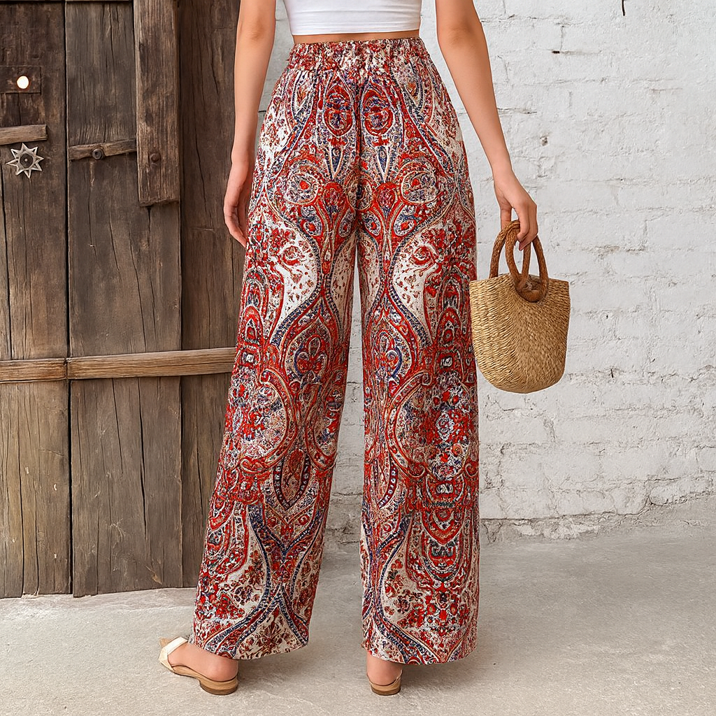 Maddy - Bohemian Wijde vrouwen broek