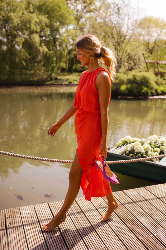 Alicia - Midi Jurk met split