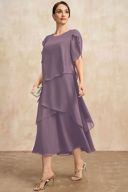 Luchtige Laagjesjurk Midi Fit