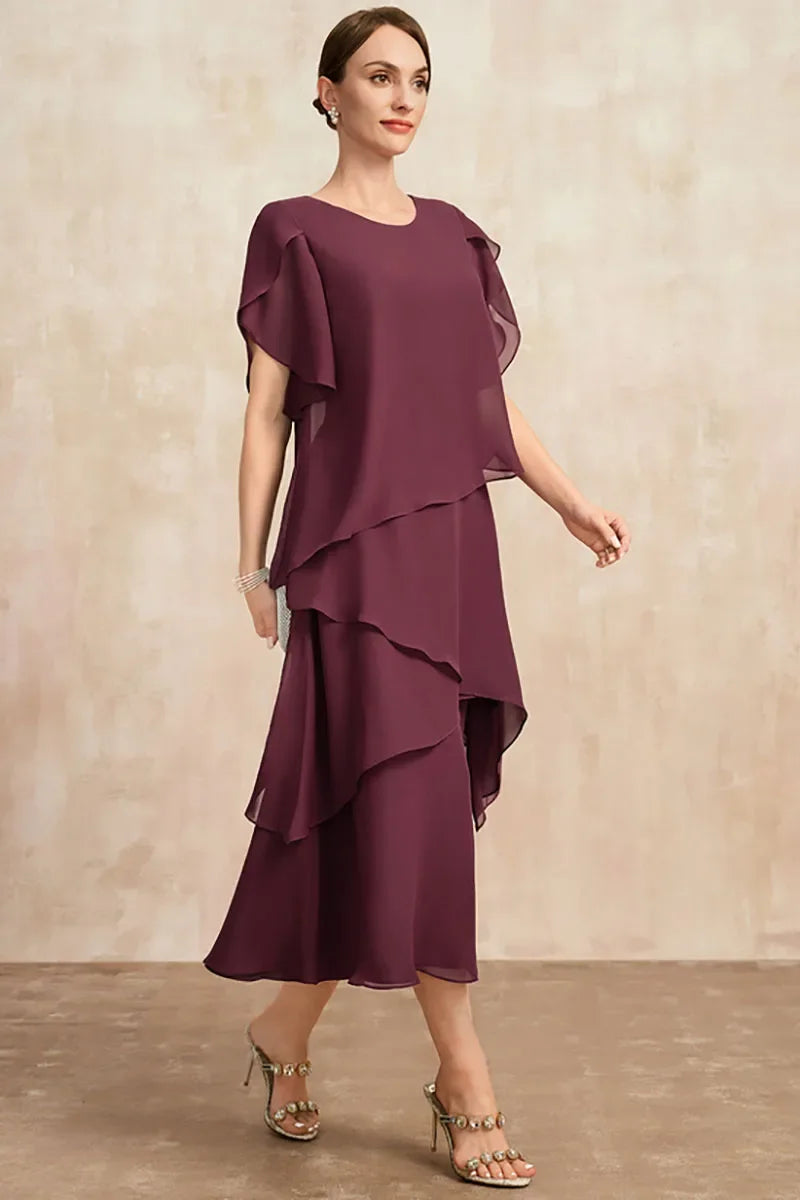 Luchtige Laagjesjurk Midi Fit