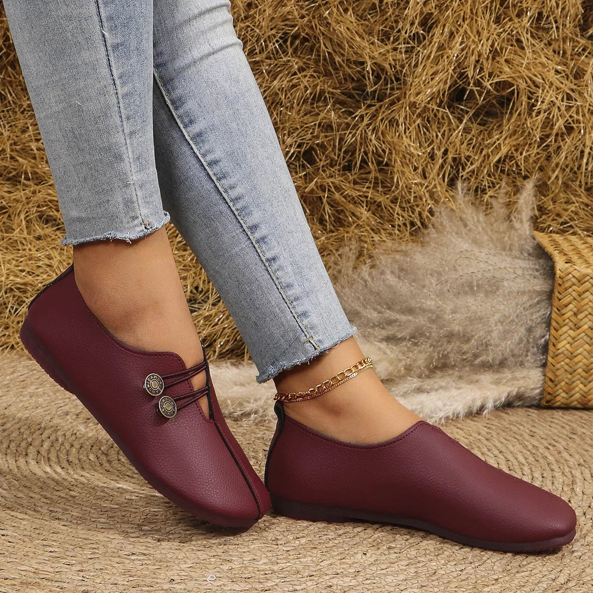 Simone - Lichte retro schoenen met anti slip