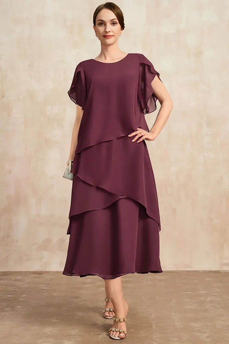 Luchtige Laagjesjurk Midi Fit