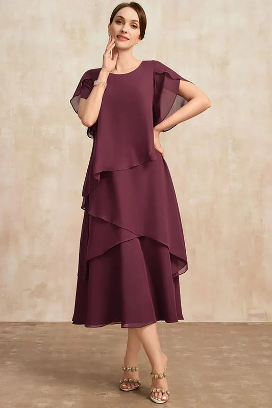 Luchtige Laagjesjurk Midi Fit