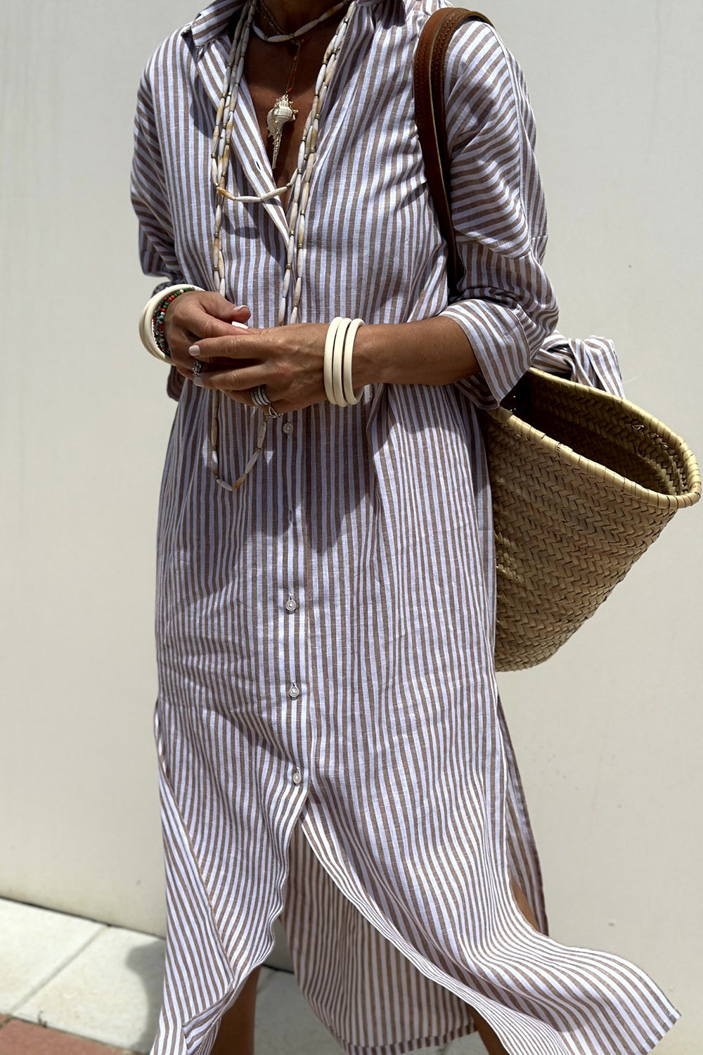 Vera - Elegante gestreepte jurk