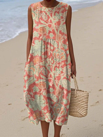 Flora - Coral Bloom Jurk
